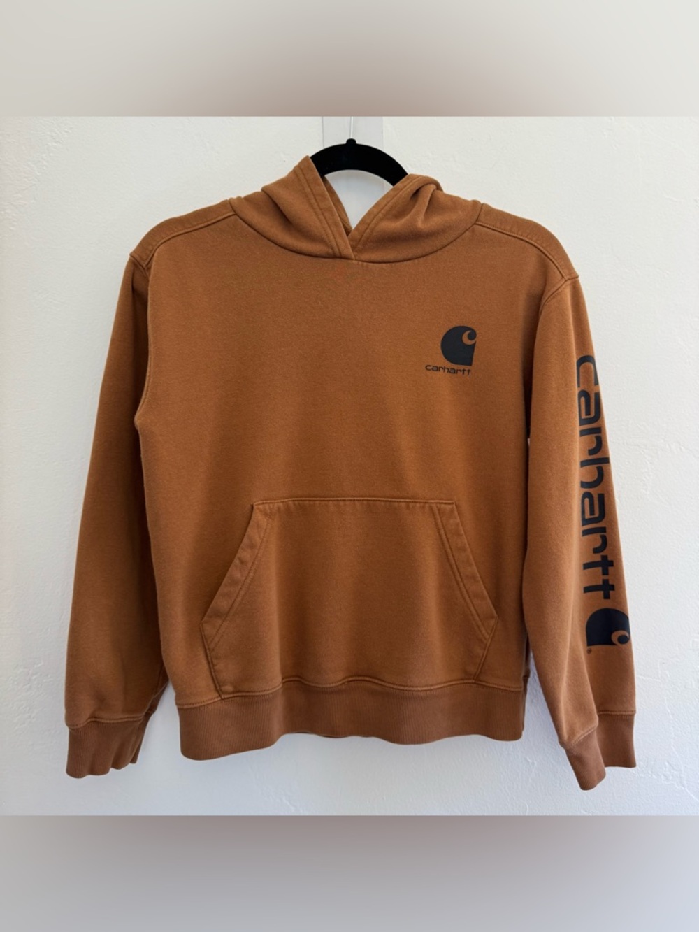 Carhartt Boys Long Sleeve Graphic Sweatshirt Tan Brown Pullover Casual M (10-12) - Picture 2 of 9